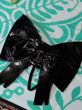 Black Patent Bow Waist Belt - Women Accessories